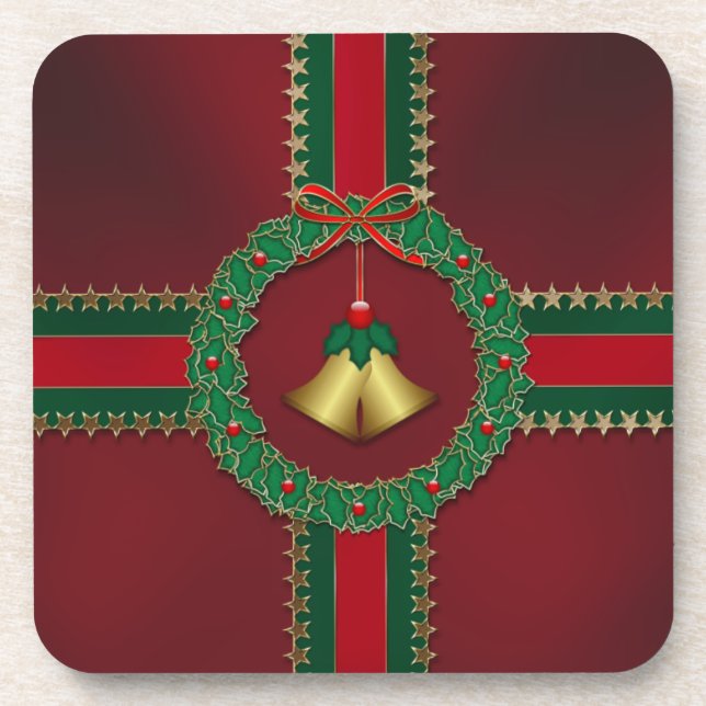 US Flagge Untersetzer Weihnachten Cork (Vorderseite)
