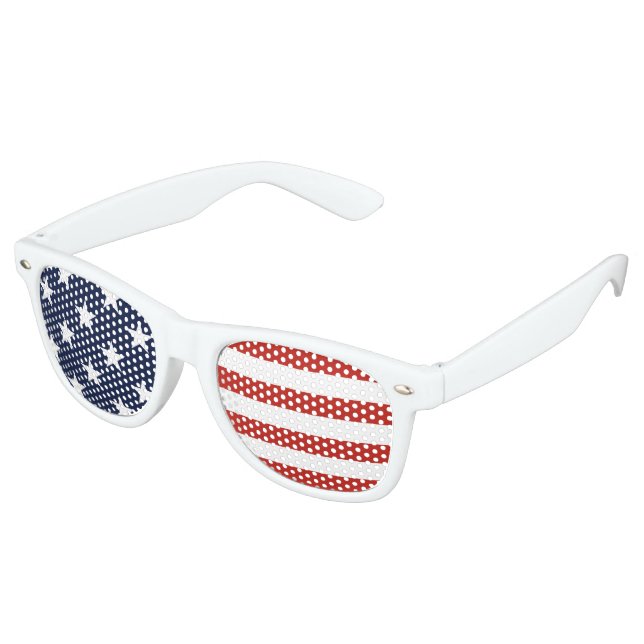 US Flagge US Flag Adult Party Shades Sonnenbrille (Schrägansicht)