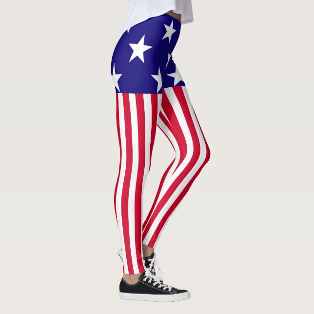 US Flagge USA Decor on Leggings (Rechts)