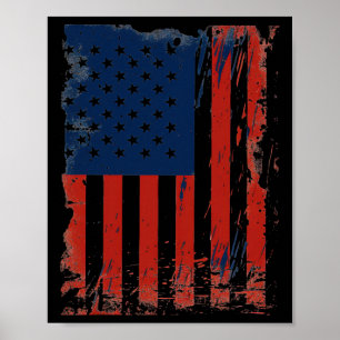 US-Flagge - USA der amerikanischen Flagge 4t Poster
