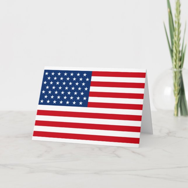 US Flagge USA Feiertagskarte (Vorderseite)