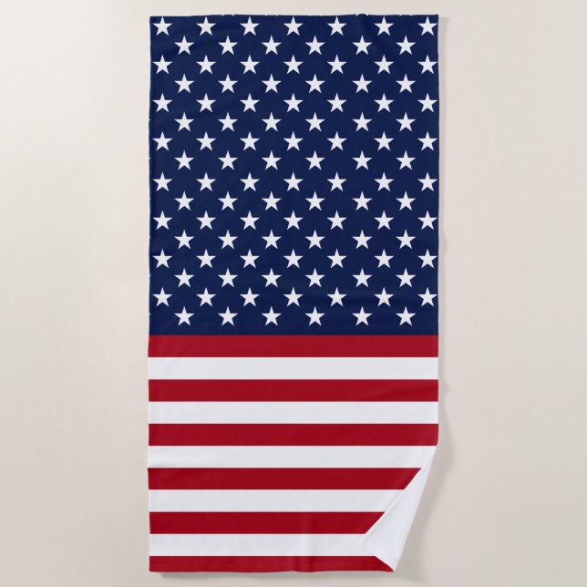 US Flagge USA-Flagge Strandtuch (Vorderseite)