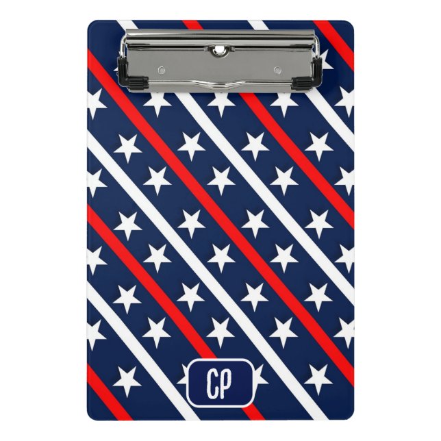 US Flagge USA - Kennzeichnung Mini Klemmbrett (Vorderseite)