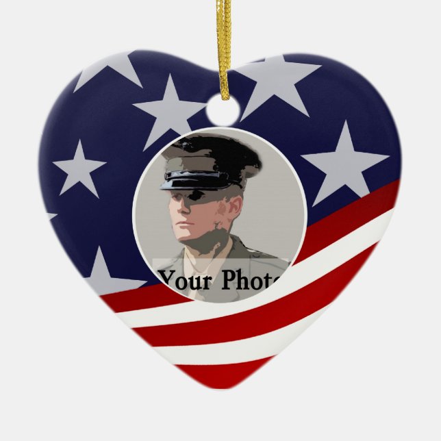 US Flagge - USA/Militärgebet Keramikornament (Vorne)