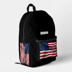 US Flagge USA Patriotische amerikanische Flagge Bedruckter Rucksack