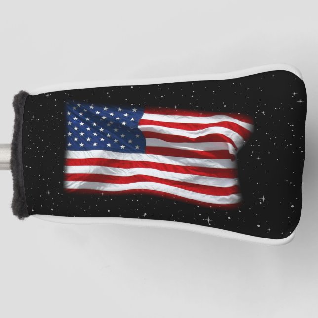 US Flagge USA Patriotische amerikanische Flagge Golf Headcover (Vorderseite)