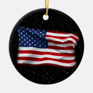 US Flagge USA Patriotische amerikanische Flagge Keramik Ornament