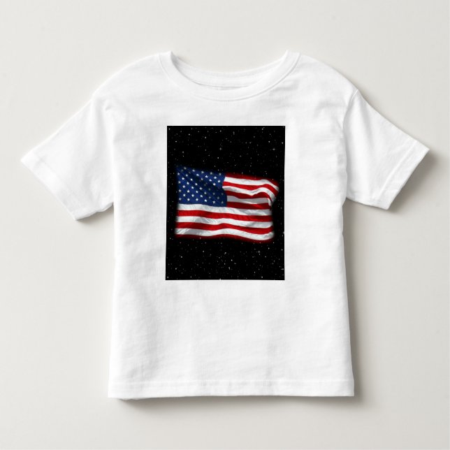 US Flagge USA Patriotische amerikanische Flagge Kleinkind T-shirt (Vorderseite)