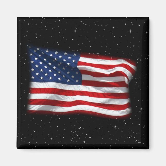 US Flagge USA Patriotische amerikanische Flagge Magnet (Vorne)