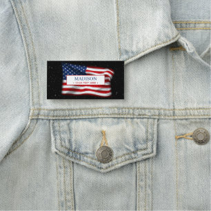 US Flagge USA Patriotische amerikanische Flagge Namensschild
