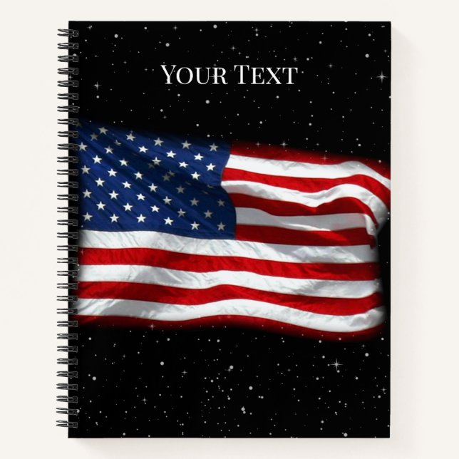 US Flagge USA Patriotische amerikanische Flagge Notizbuch (Vorderseite)