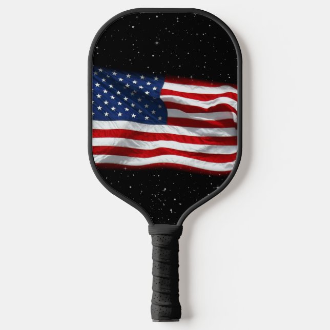 US Flagge USA Patriotische amerikanische Flagge Pickleball Schläger (Vorderseite)