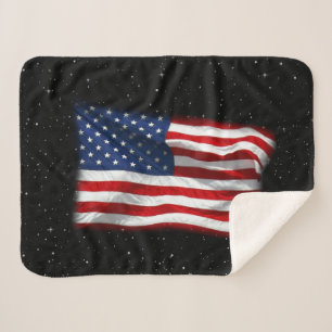 US Flagge USA Patriotische amerikanische Flagge Sherpadecke