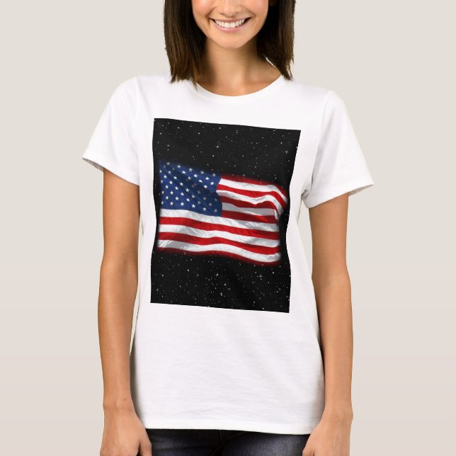 US Flagge USA Patriotische amerikanische Flagge T-Shirt (Vorderseite)