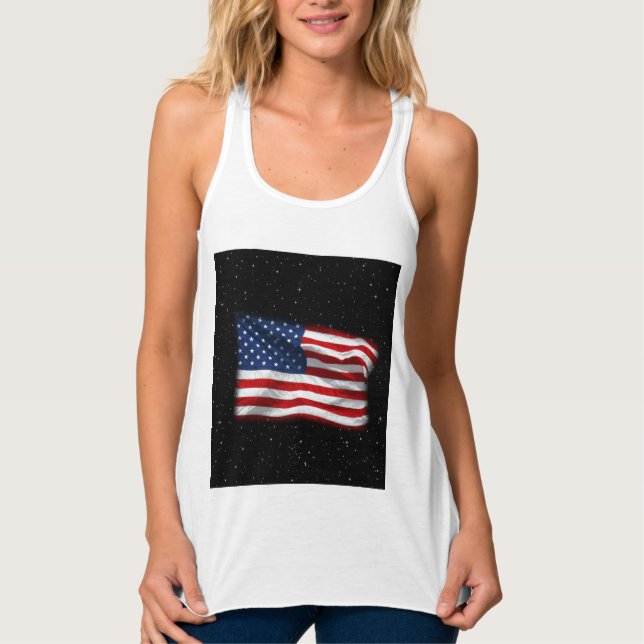 US Flagge USA Patriotische amerikanische Flagge Tank Top (Vorderseite)