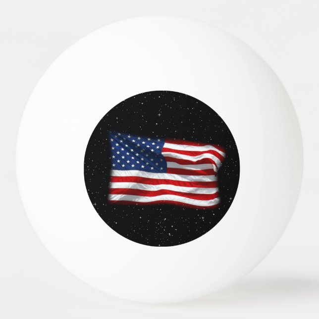 US Flagge USA Patriotische amerikanische Flagge Tischtennisball (Vorderseite)