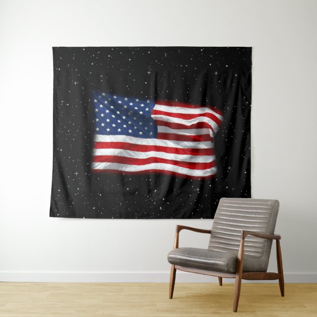 US Flagge USA Patriotische amerikanische Flagge Wandteppich (Beispiel (Horizontal))