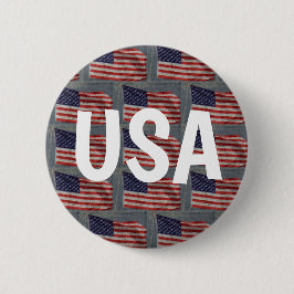 US Flagge USA Patriotische Flagge Button