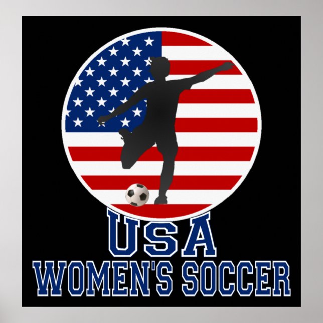 US-Flagge USA Women's Soccer Poster (groß) (Vorne)