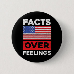Us-Flagge Vereinigte Staaten Fakten statt Gefühle Button