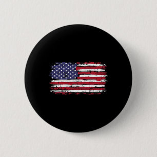 US-Flagge Vintag für den Tag der amerikanischen Un Button
