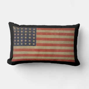 US Flagge Vintage Patriotische Amerikanische Flagg Lendenkissen