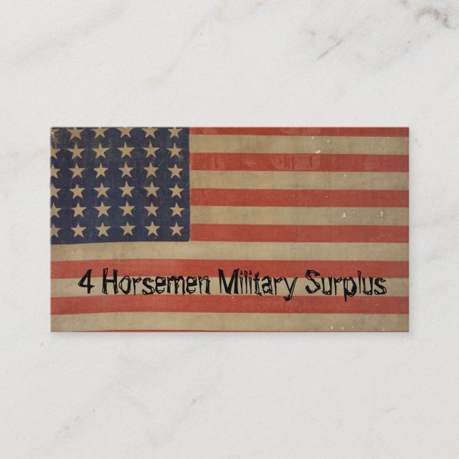 US Flagge Vintage Patriotische Amerikanische Flagg Visitenkarte (Vorderseite)