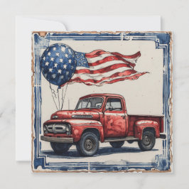 US Flagge: Vintager Ruhm Feiertagskarte