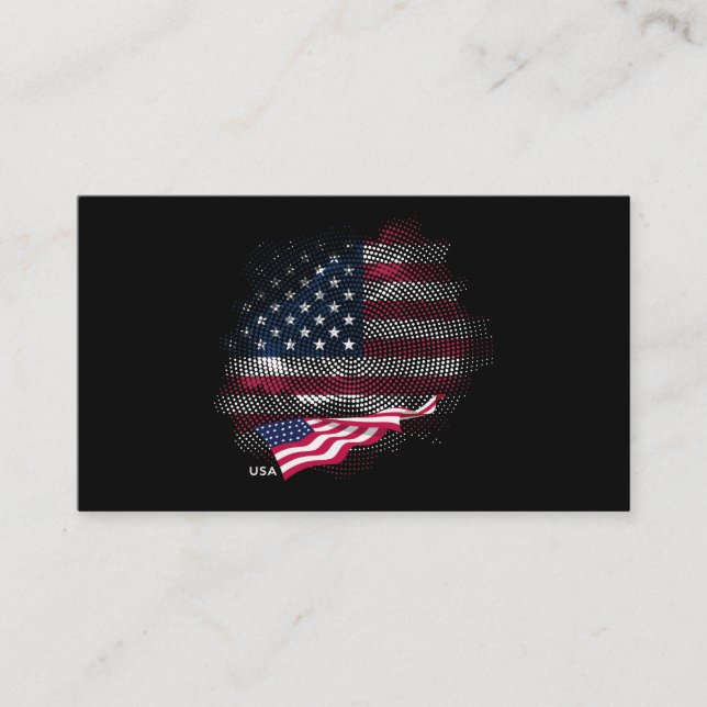 US-Flagge Visitenkarte (Vorderseite)