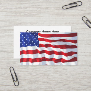 US-Flagge Visitenkarten-Design Visitenkarte