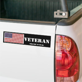 US-Flagge Vollfarbe - Veteran - es lohnt sich zu t Autoaufkleber