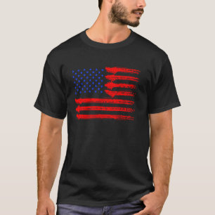 US-Flagge von Electric Guitars American Rocker Mus T-Shirt