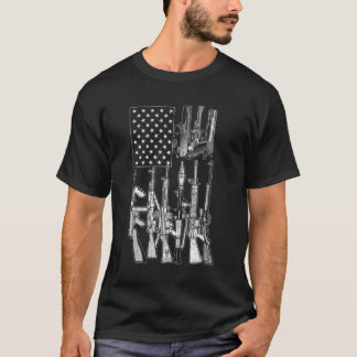 US-Flagge-Waffen-Enthusiast Geschenke Waffen-Shirt T-Shirt