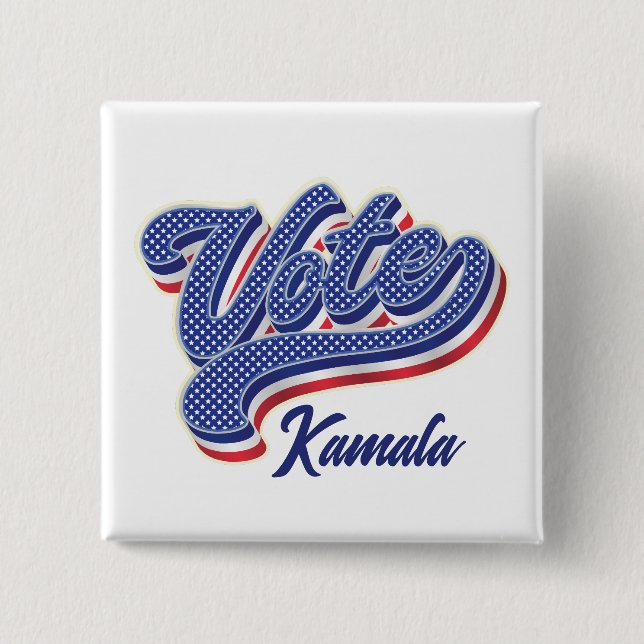 US Flagge - Wahl Button (Vorderseite)