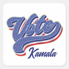 US Flagge - Wahl Quadratischer Aufkleber