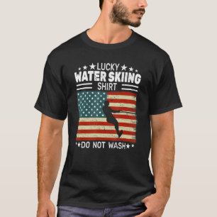 US-Flagge Wasserski 4. Juli Wasserski Herren Wasse T-Shirt