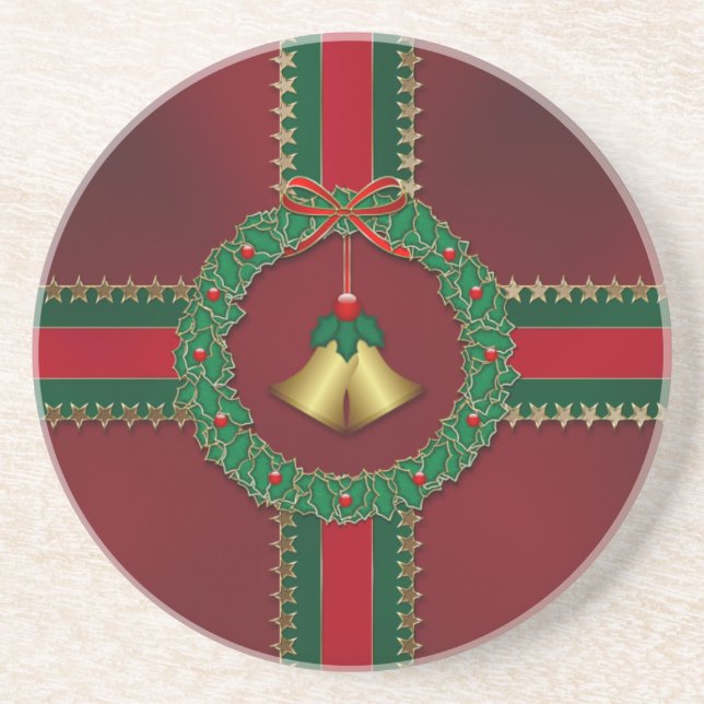 US Flagge Weihnachten Untersetzer (Vorne)