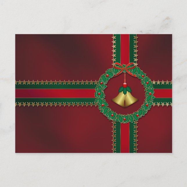 US Flagge Weihnachts Postkarte (Vorderseite)
