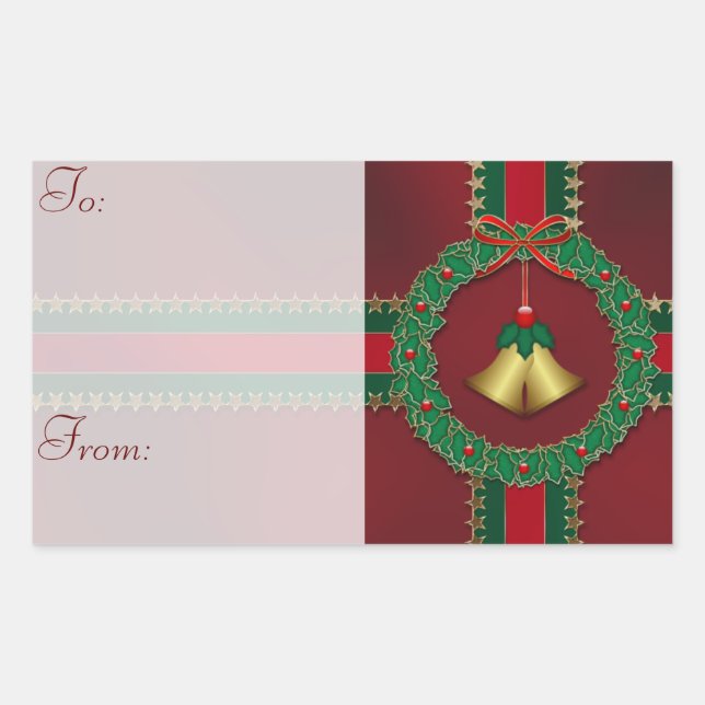 US Flagge Weihnachtsgeschenke Aufkleber (Vorderseite)
