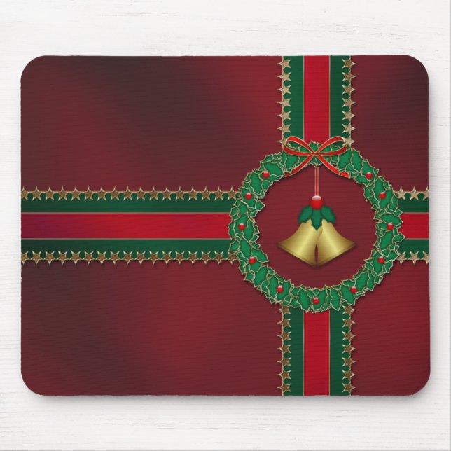 US Flagge Weihnachtsmousepad Mousepad (Vorne)