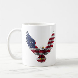 US-Flagge Weißkopfseeadler 4. Juli Kaffeetasse