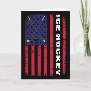 US-Flagge Winter Sport Hockey Spieler Amerikanisch Karte
