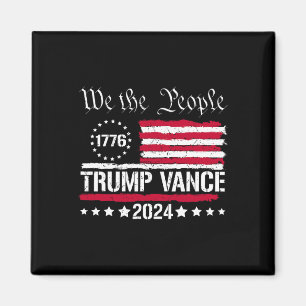 Us-Flagge Wir, das Volk, stehen hinter Trump Vance Magnet
