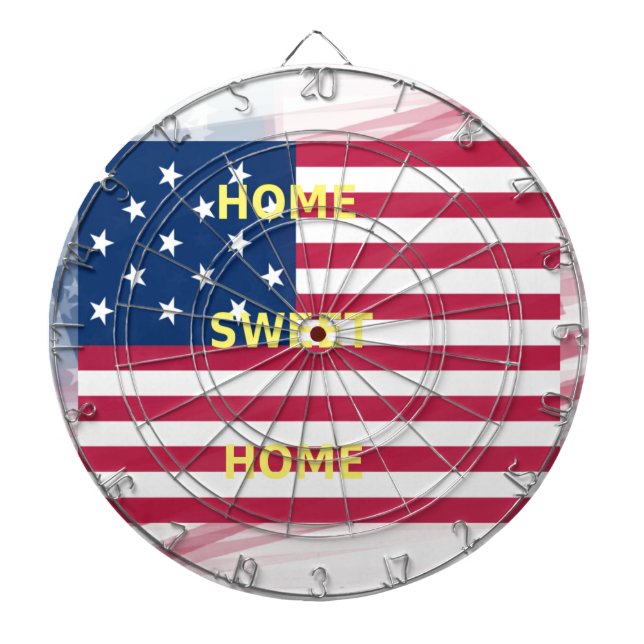 US-Flagge "Zuhause Sweet Zuhause" Art Print Dartscheibe (vorne)