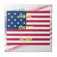 US-Flagge "Zuhause Sweet Zuhause" Art Print