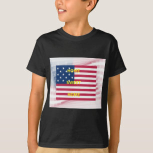 US-Flagge "Zuhause Sweet Zuhause" Art Print T-Shirt