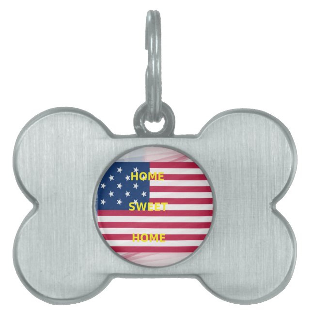 US-Flagge "Zuhause Sweet Zuhause" Art Print Tiermarke (Vorderseite)