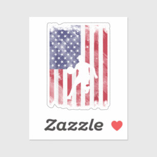US-Flaggen-Basketball Vintage Patriotischer Ballsp Aufkleber