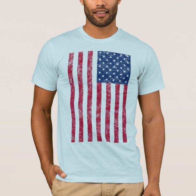 US-Flaggen-(beschädigt) Shirt (Vorderseite)