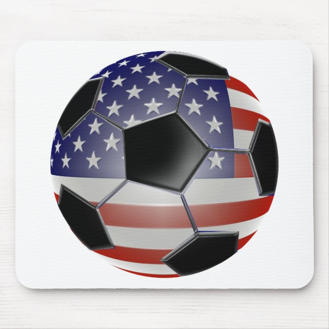 US-Flaggen-Fußball Mousepad (Vorne)